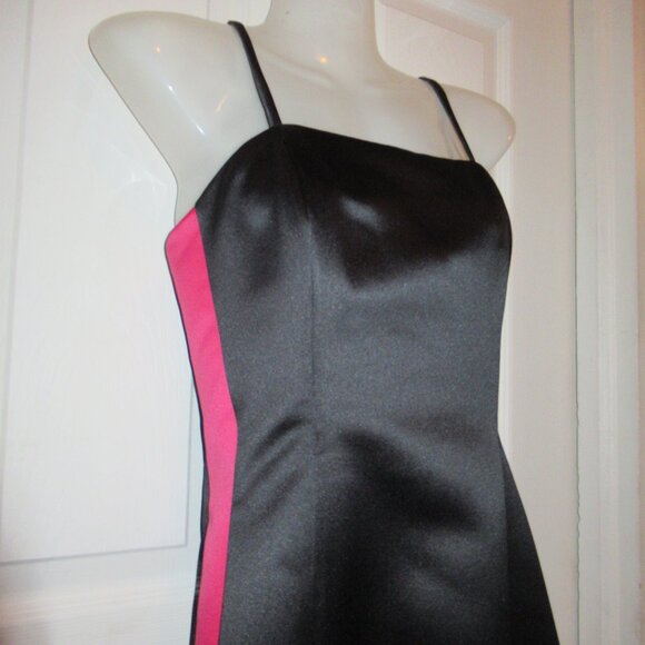 Gunne Sax Trumpet Dress Mermaid Gown Rose Red Black 5/6 Jessica McClintock Bows - Picture 9 of 16